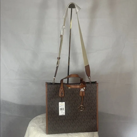 Michael Kors Dark Brown Monogram Briefcase - Picture 7 of 15
